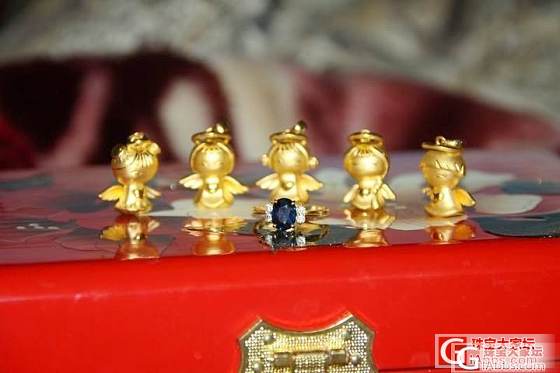 五福临门，福星宝宝克重强迫症重度病患又来啦，嗷嗷。_蓝宝石戒指吊坠金