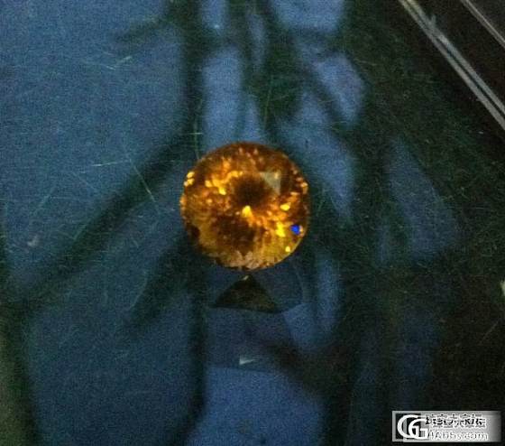 你绽放如向日葵~5.36ct真正完美圆形切割(德工)橙金黄色VS碧玺_宝石