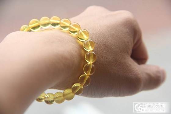 天然保真 天然琥珀 金珀 8.5mm 手串 工厂直销 只售388_有机宝石
