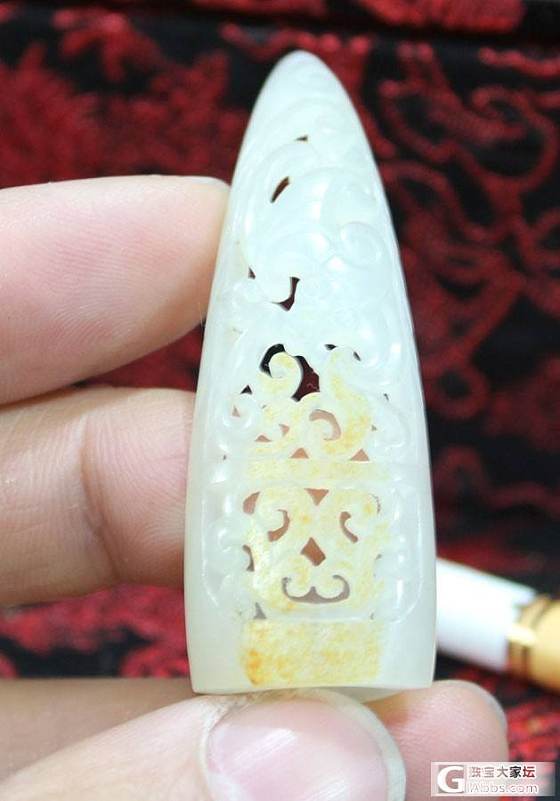 和田白玉【玉友园】9.8克灵福指甲套_珠宝