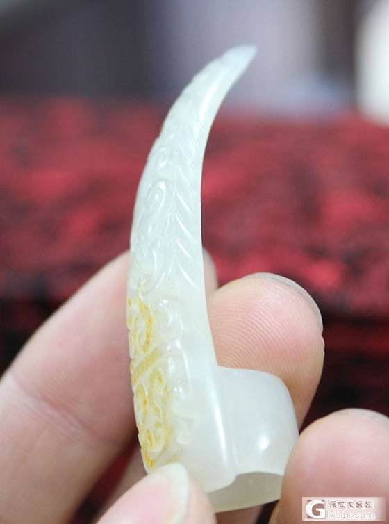 和田白玉【玉友园】9.8克灵福指甲套_珠宝
