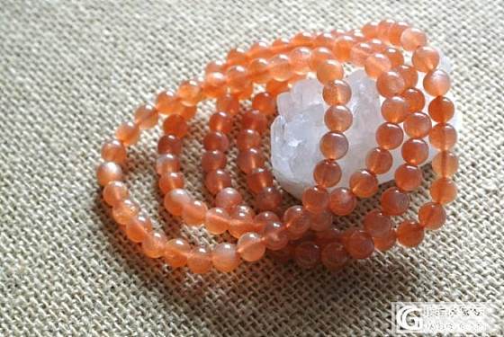 【琼石玉语·5.11】纯天然橙月光石手链 颗颗金沙猫眼晶体颜色好 减肥助爱情_宝石
