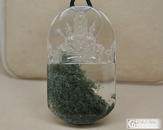 极品绿幽灵观音吊坠欣赏_宝石