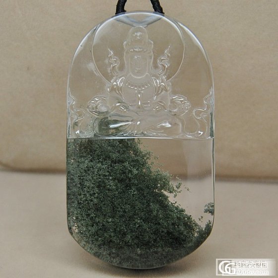 极品绿幽灵观音吊坠欣赏_宝石