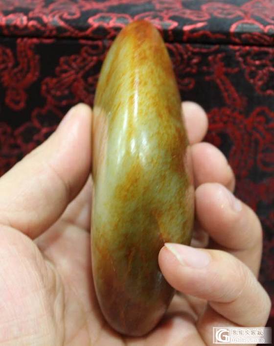 和田白玉【玉友园】枣红皮大把件_玉石