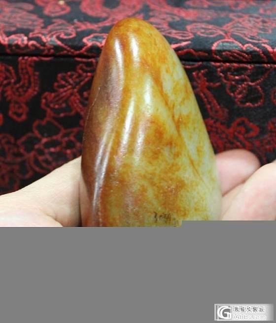 和田白玉【玉友园】枣红皮大把件_玉石