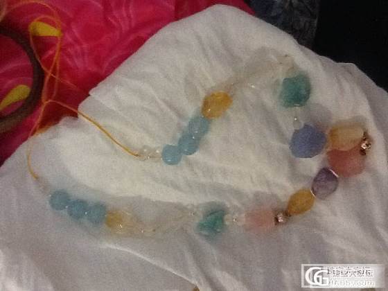 第一次照猫画虎的diy项链_水晶