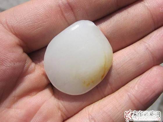 和田玉白玉籽料挂件观音_玉石
