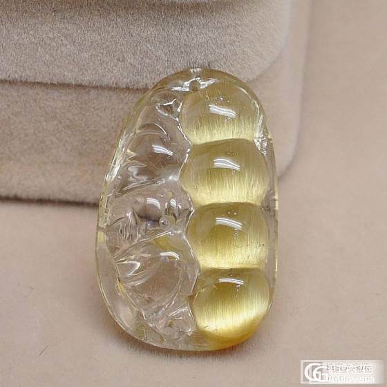 钛晶四季豆吊坠_宝石