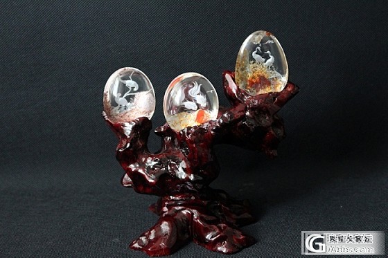 3组幽灵、胶花背雕组合摆件_摆件幽灵晶