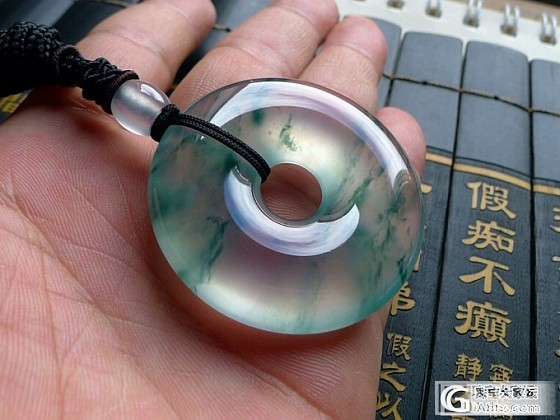 入一个大平安扣 飘花的_翡翠