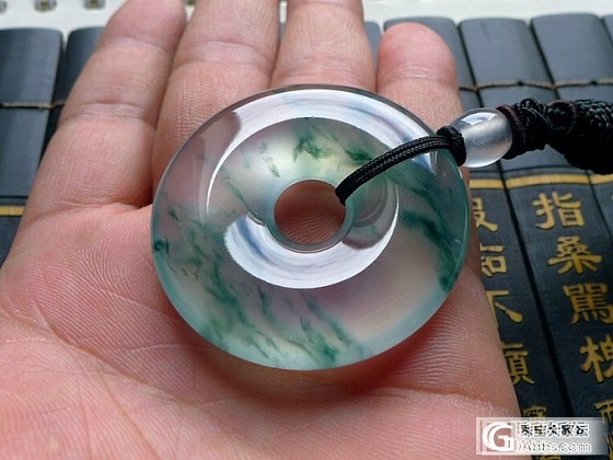 入一个大平安扣 飘花的_翡翠