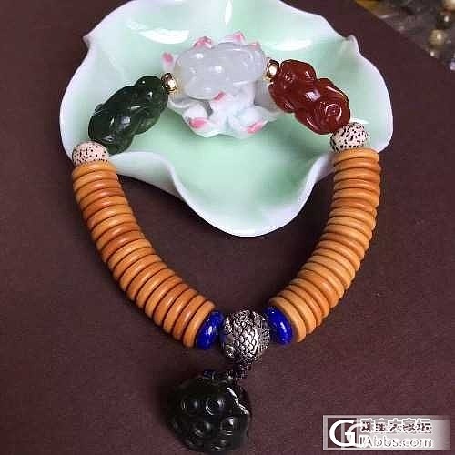 【问世珠宝文玩】白玉 碧玉 红玛瑙三不猴 橄榄核片手串_玉石