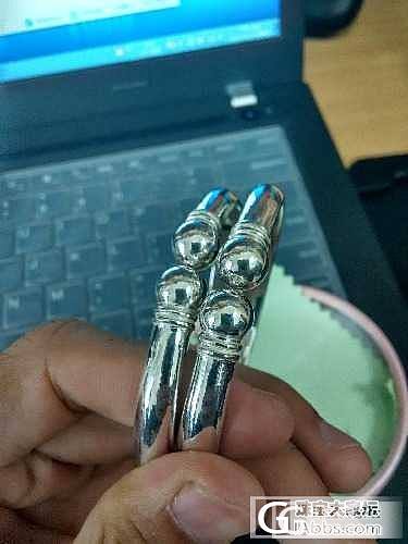 准备送女票的镯子终于回来了ㄟ(￣▽￣ㄟ)_手镯银