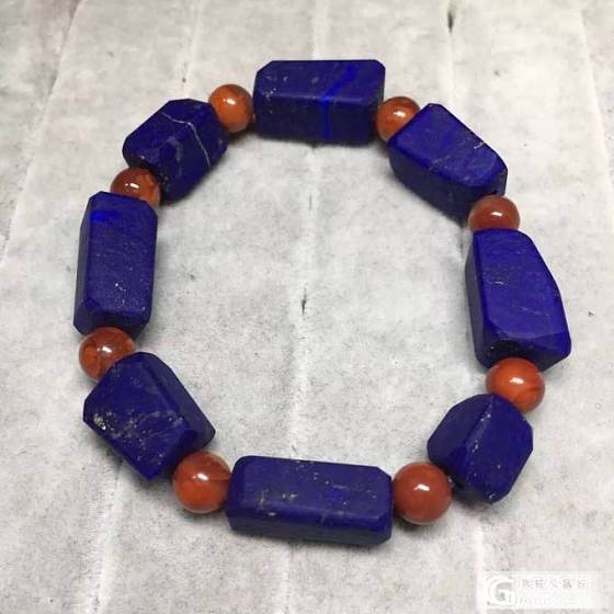 青金原石磨的手链_手链青金石