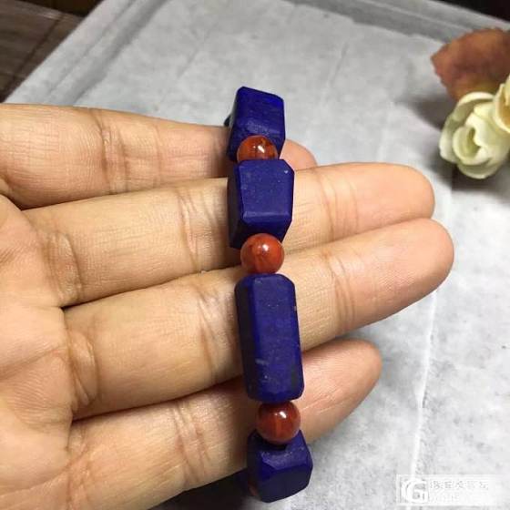青金原石磨的手链_手链青金石