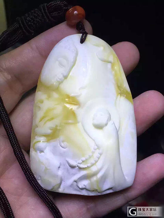 苏工 白蜡雕刻 问道如来！_蜜蜡
