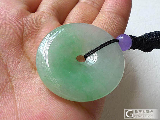平安扣漂亮吧~大家来猜个价_平安扣挂件翡翠