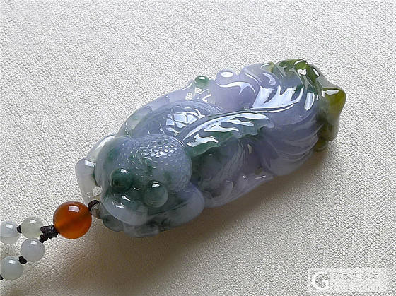 又收了个三彩的挂件，不知道贵了没有~~~~_翡翠