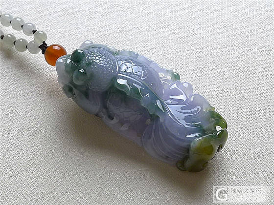 又收了个三彩的挂件，不知道贵了没有~~~~_翡翠