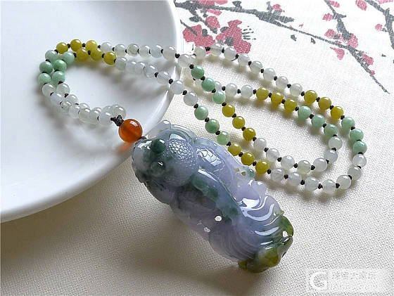 又收了个三彩的挂件，不知道贵了没有~~~~_翡翠