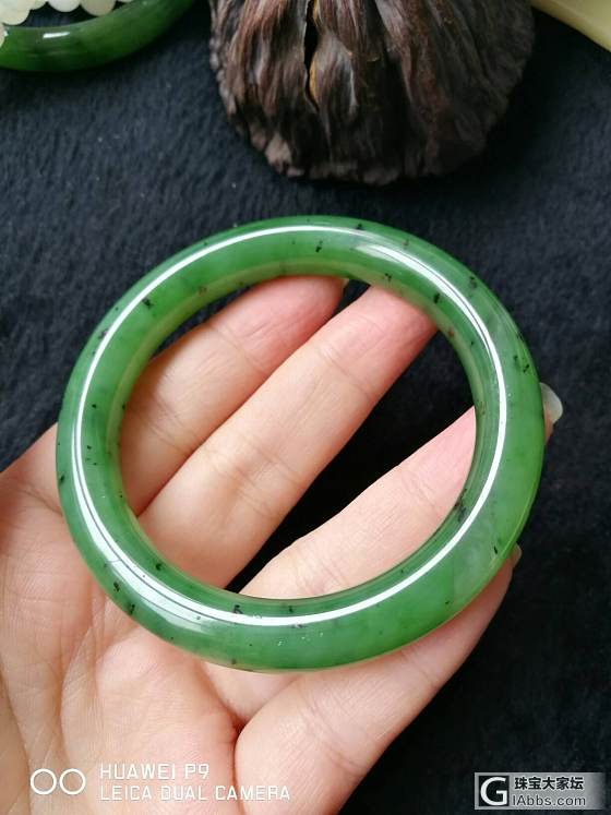 和田玉碧玉弥猴桃手镯_手镯碧玉