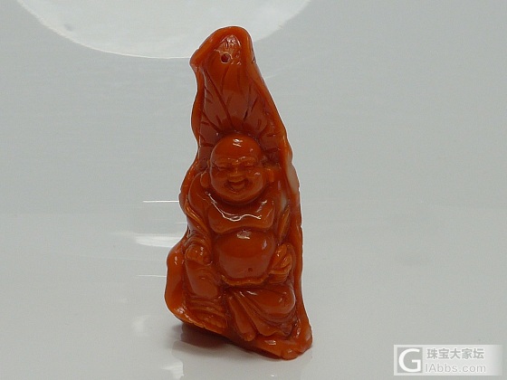 天然無處理MOMO珊瑚 老師傅手工細雕招財彌勒佛公_珊瑚
