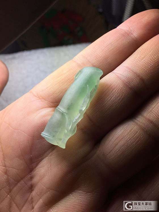 冰绿立体竹节！！_挂件翡翠