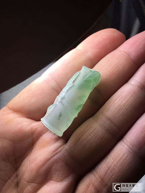 冰绿立体竹节！！_挂件翡翠