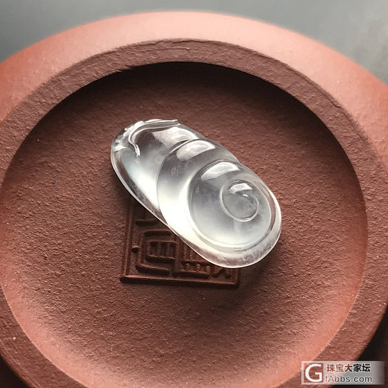 小蜗牛_戒面翡翠