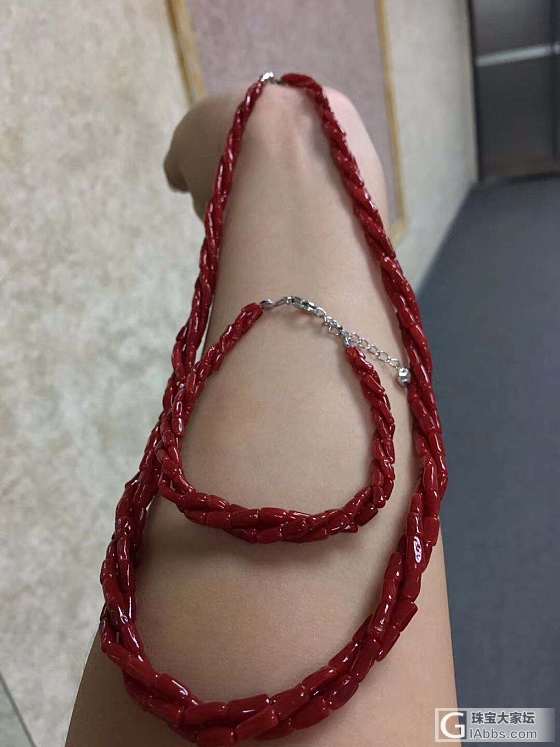 珊瑚项链手链套装_珊瑚