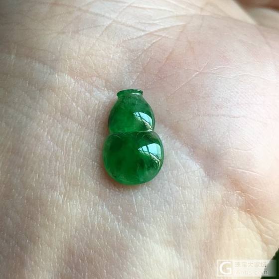 翠领天然缅甸翡翠a货冰种帝王绿葫芦蛋面镶嵌界面裸石阳绿_蛋面戒面翡翠