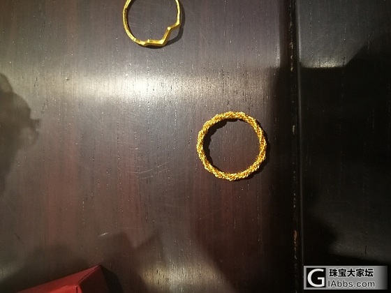 收到打的镯子和戒指了😁太美好了_戒指手镯金