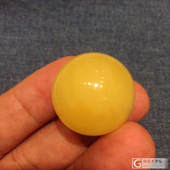 满蜜鸡油黄23mm圆珠_配件蜜蜡