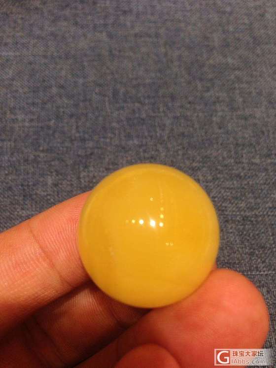 满蜜鸡油黄23mm圆珠_配件蜜蜡