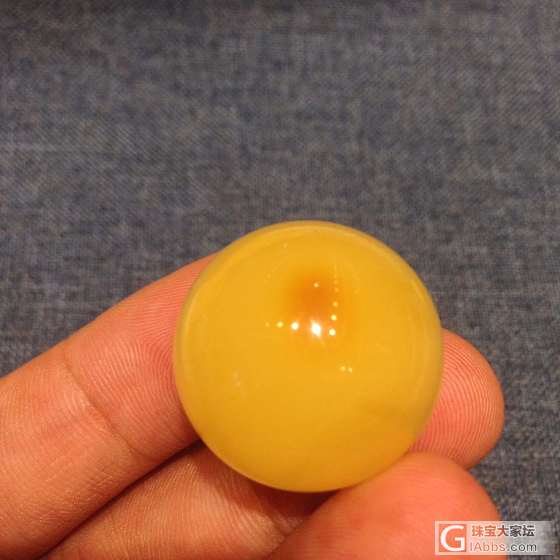 满蜜鸡油黄23mm圆珠_配件蜜蜡
