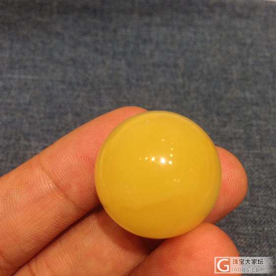 满蜜鸡油黄23mm圆珠_配件蜜蜡
