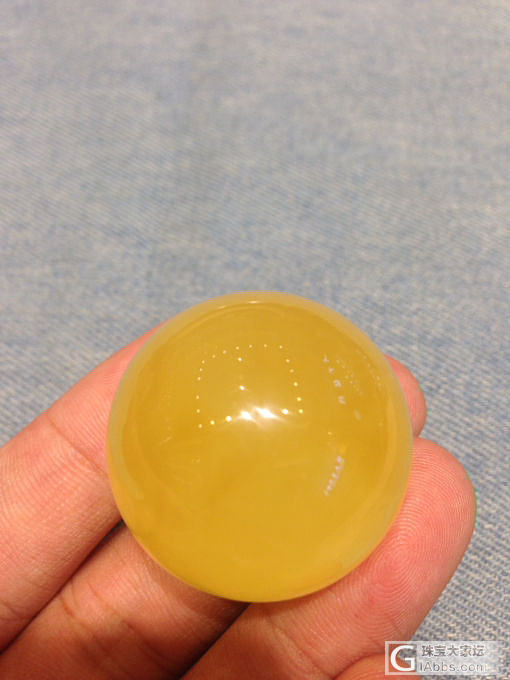 鸡油黄蜜蜡圆珠_配件蜜蜡