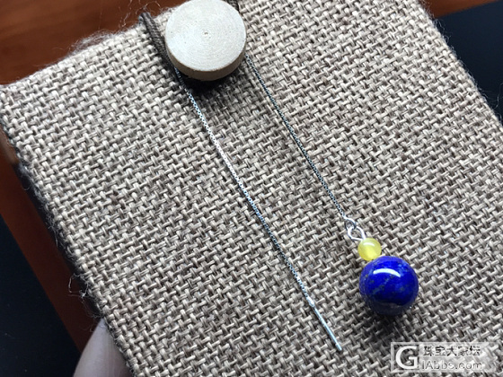 青金石耳饰_耳线青金石