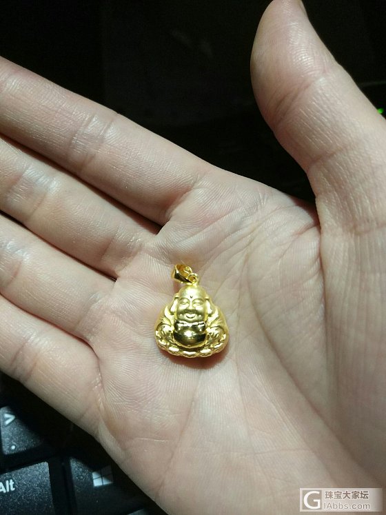 VP买的笑佛到了，喜欢。_唯品会吊坠金