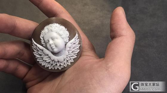 意大利贝雕 分享一枚可爱的大天使_雕刻贝壳