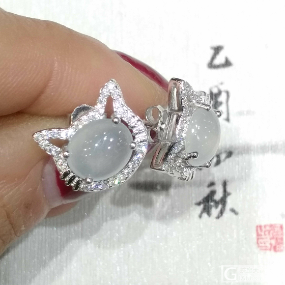 萌萌的喵星人套装_耳钉戒指吊坠翡翠