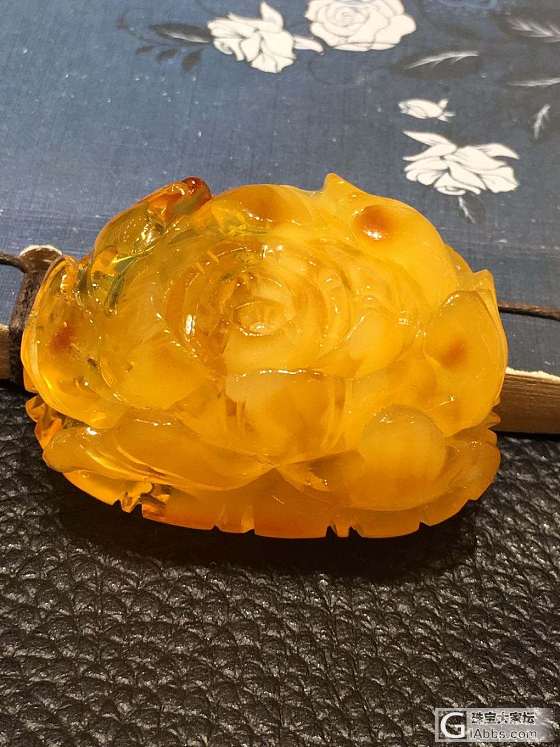 蜜蜡牡丹花_挂件花件琥珀蜜蜡