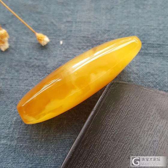 极品俄料满蜡蜜糖色飘白花蜡无事牌_牌子挂件蜜蜡