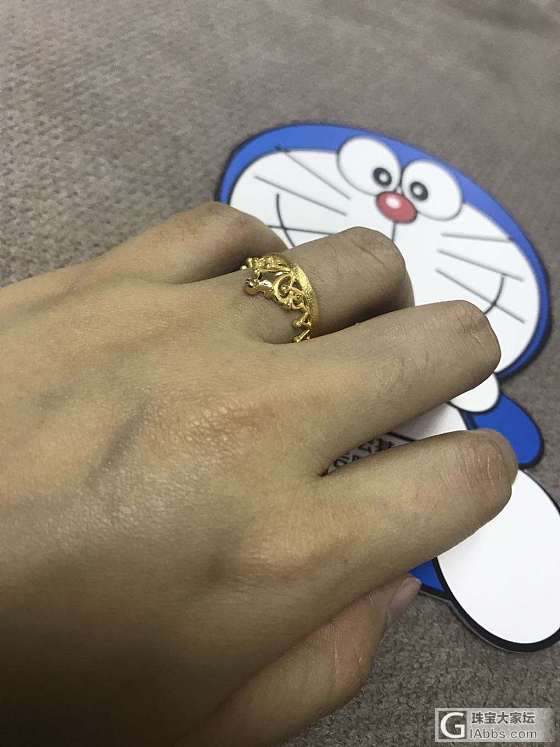 哈哈，终于到货了，期盼已久_手链戒指金