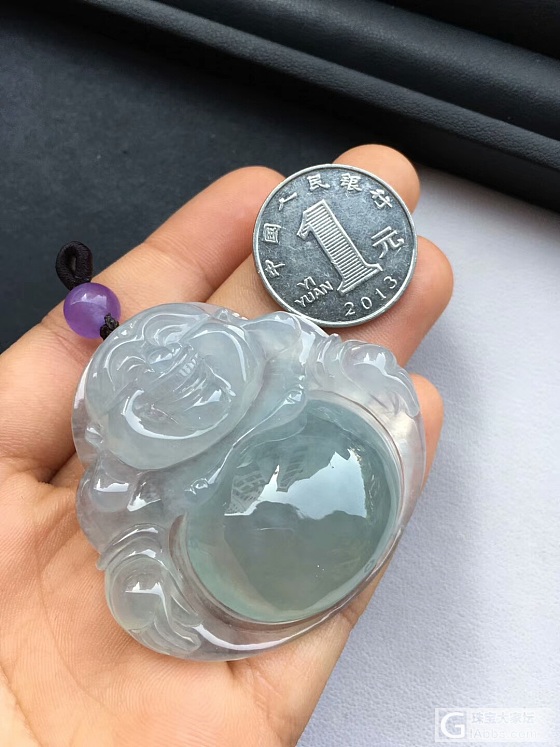 有喜欢如此大件大肚佛公的么_挂件翡翠