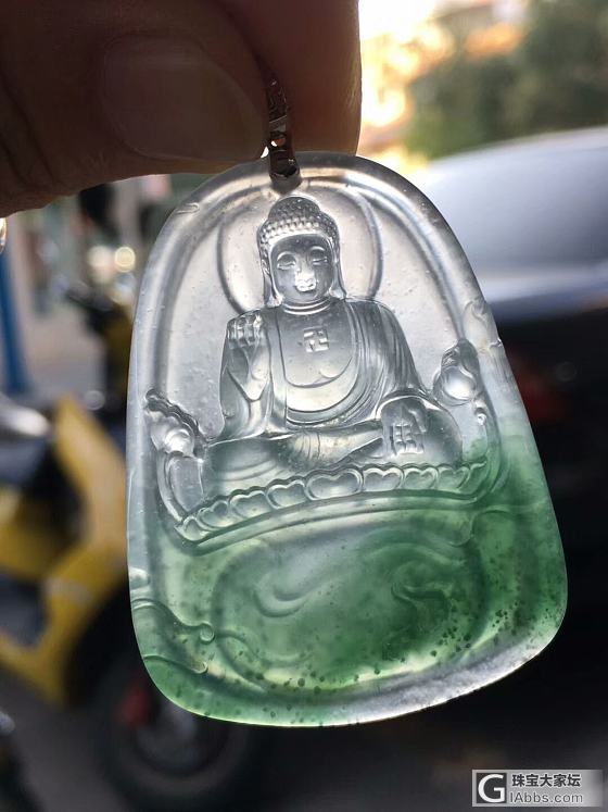 大日如来🙏🙏🙏🙏🙏挂件   老坑玻璃种_牌子挂件翡翠