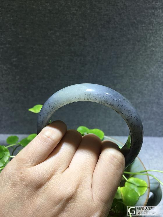 点墨青花籽镯 圈口57mm_和田玉