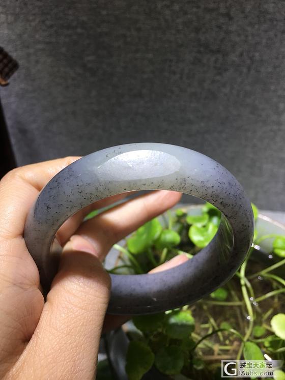 点墨青花籽镯 圈口57mm_和田玉