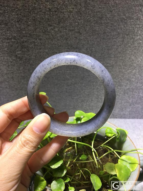 点墨青花籽镯 圈口57mm_和田玉